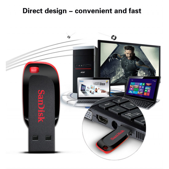 SanDisk CZ50 USB Flash Drive 16GB 32GB 64GB 128GB  USB Stick  USB 2.0 Pen Drive