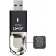         Lexar LJDF35-128BNL Jumpdrive Fingerprint F35 128 GB USB 3.0 Flash Drive, Black/Silver       
