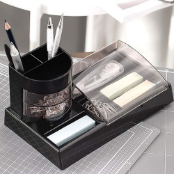         Deli 9 Storage Compartments Desk Organizer for Note Pad, Business Card, Office Accessories       